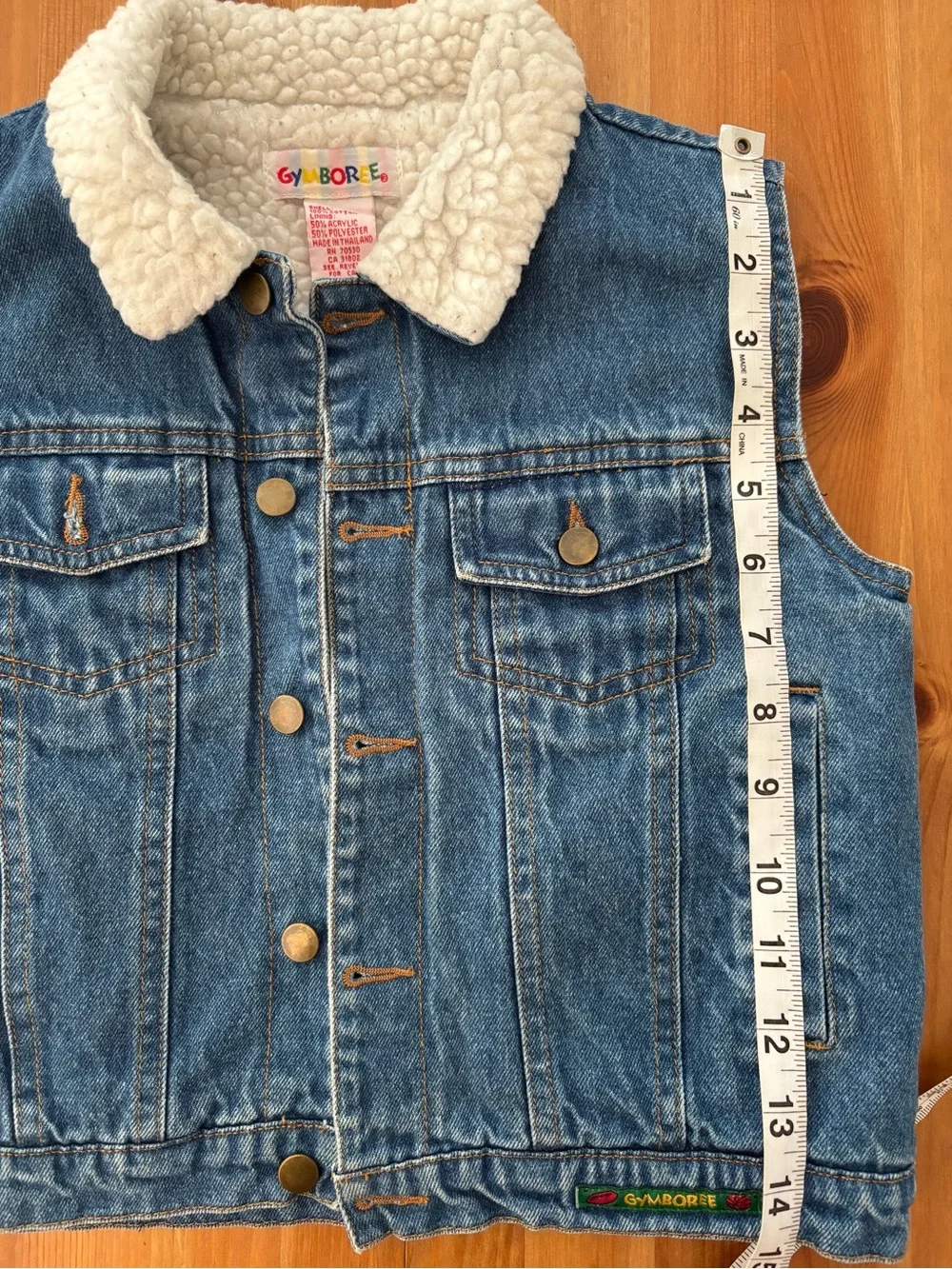 Gymboree Sherpa-Lined Denim Vest for Kids - size M